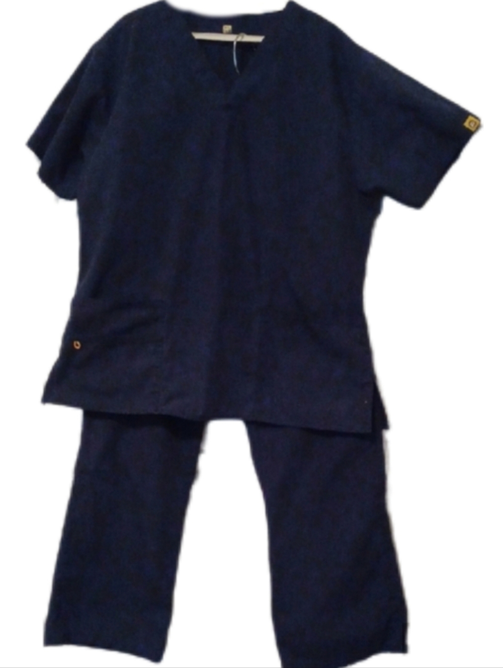 -- Navy Scrub Set - Short Sleeve Top & Pants